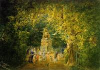 Садовников В.С. Памятник И.А. Крылову в Летнем саду. 1855